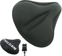27 X 25 Cm Vélo Gel Housse De Siège Coussin De Siège De Vélo D'exercice Confortable Grande Taille,Avec Housse Imperméable Qui Protège De La Pluie Et De La Poussière