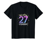 27 Years of Being Extraordinary Cadeau d'anniversaire T-Shirt, Enfant, Noir, 10 Ans