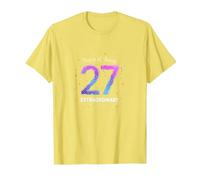 27 Years of Being Extraordinary Cadeau d'anniversaire T-Shirt, Homme, Citron, M