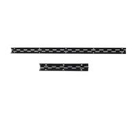 270 Degree Open Long Line L380mm L153mm 1mm Thick Iron Black Piano Furniture Hinge with Free Screws 1Pcs