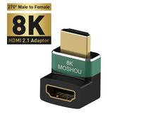 270 Male to Female adaptateur de câble HDMI 2.1 mâle à femelle 8K, convertisseur pour HDTV, PS4, PS5, ordinateur portable 4K, prolongateur HDMI femelle à femelle ""Nipseyteko