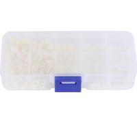 270 pièces/boîte M2/M2,5/M3/M4/M5 vis nylon écrou rondelle assortiment kit quincaillerie éléments de fixation blanc