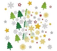 270 Pièces Stickers Noel, Paillettes Gommettes Noel, Stickers NoëL Doré, Etoiles Snowflake Gommettes Autocollantes, Decoration Noel, Pour Cadeau de NoëL Scrapbooking Artisanat Décoration