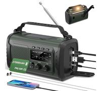 27000mAh Radio Survie, FM/AM Radios Solaire Survie avec Bluetooth 5.1/Alarme SOS/Boussole/Lampe De Poche, Radio Dynamo pour La Préparation en Plein Air Aux Catastrophes Naturelles