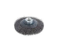 Wolfcraft Brosse conique 2705000 en fil d'acier ondulé – Filetage M14, Ø 100 mm, Long. 15 mm