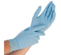 [2706] franz mensch Pack 100 Gants nitrile "SAFE LIGHT" HYGONORM, S, bleu