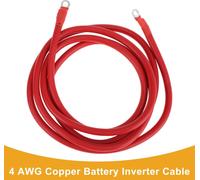 270cm 4 AWG Batterie Onduleur Cable 5/16" Batterie Cable étamé Cuivre Rouge OT Type 1 Pc