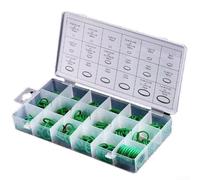 270PCS Green O-Ring Kit 18 Sizes Nitrile Rubber | 270 pieces, 18 common sizes, nitrile rubber, auto AC repair, leak prevention, organized box