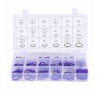 270pcs Joints Toriques en Caoutchouc, Kit de Joints d'Étanchéité pour Compresseur de Climatisation Auto, 18 Tailles - Résistant Huile et Haute Température, Boîte de Rangement (Violette)