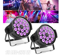 270W Jeux de lumière - JAJALUYA 18 LED Lumière de Scène - Pour DJ Disco Fête - PACK DE 2