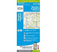 2725sb moulins-engilbert cergy-la-tour - Série Bleue 2725 - Collectif - Ign Institut Geographique National - Atlas / carte