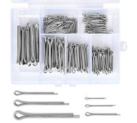 275 Pièces Assortiment de Goupilles à Ressort, Goupilles Fendues en Acier Inoxydable R Clips, R Forme Goupille Clips Cotter Pin Goupilles Fendues de Sécurité Fixations Pour Tracteur Tondeuse