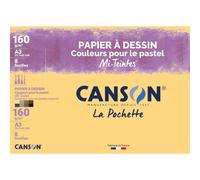 [2754] CANSON Pochette de 8 feuilles Papier à dessin "Mi-Teintes" A3 160g Cou...