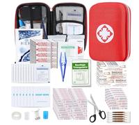 276PCS Personal First Aid Kit for Car Emergency Supplies Mini Compact Bag for Backpack, Basic Camping Essentials Survival Kit for Hiking Travel AMORNING with Scissors