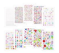 2774PCS Strass Autocollants, Autocollants Strass Auto-Adhésifs En Acrylique Pour Maquillage, Décoration DIY, Ongles Et Visage, Divers Styles Et Couleurs, Idéal Pour Artisanat Et Festivités