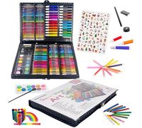 278 Pièces Mallette de Dessin et Coloriage Enfant Kit Art Set avec Sets de Dessin # Multicolore PEINTURE AQUARELLE