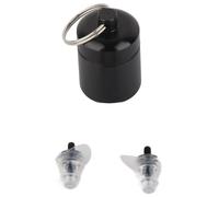 27dB Réduction Du Bruit Bouchons D'oreille avec Doux Liquide Silicone Transparent pour Concert Batteur Partie Auditive (BLACK)