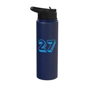 27e anniversaire 27 Lucky Number Équipe sportive Stainless Steel Insulated Water Bottle