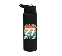 27e anniversaire édition limitée Vintage Legendary bday Stainless Steel Insulated Water Bottle