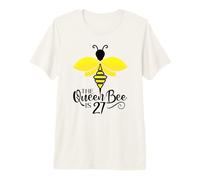 27e Anniversaire The Queen Bee is 27 Years Old Bumblebee T-Shirt Haut de Gamme