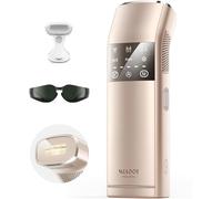 Épilateur Lumière Pulsée à Triple-Pulsion Burst,2°C Saphir &16.6 cm² Surface de contact, Lumières Doubles, Épilation Efficace et Durable, Mode PHR & Smart App pour Poils Résistants (Champagne)