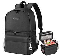 27L Sac à Dos Isotherme 2- en- 1 à Glacière Cooler Backpack Bag, Sac Isotherme Portable pour Déjeuner Plage Pique-Nique Camping BBQ