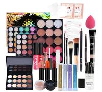 27Pcs Kit de maquillage Complet, Polyvalent Ensemble-cadeau de Cosmétique avec Fard à Paupières Palette Correcteur Fard à Joues Rouge à Lèvre pour Femme, Tout-en-un Mallette de Maquillage Beauté Set#1