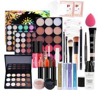 27pcs Kit De Maquillage Complet,Polyvalent Ensemble-Cadeau De Cosmétique Avec Fard À Paupières Palette Correcteur Fard À Joues Rouge À Lèvre Pour Femme, Tout-En-Un Mallette De Maquillage Beauté Set#1