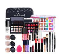 27Pcs Kit de maquillage Complet, Polyvalent Ensemble de Cosmétique avec Fard à Paupières Palette Correcteur Fard à Joues Rouge à Lèvre pour Femme, Tout-en-un Mallette de Maquillage Beauté Set#5