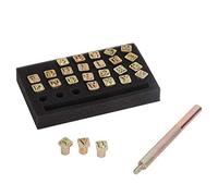 27PCS Outils d'Estampage en Métal pour Cuir - Bricolage Lettre Stamper Poinçonnage Meurt - 6mm Métal Lettres Poinçonnage Timbre pour Artisanat