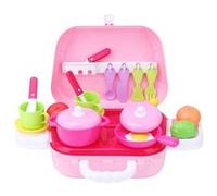 27pcs/set Enfants Cuisine Simulation Fruits Légumes Jouet Cookware Valise Avec Sangle G