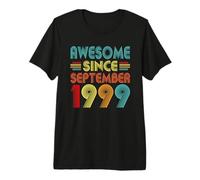 27th Birthday Idea Awesome Since September 1999 27 Years Old T-Shirt Haut de Gamme