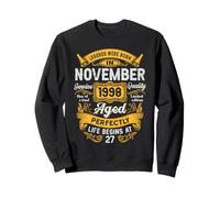 27th Birthday Real Legends November 1998 27 Years Old Men Sweatshirt