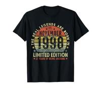 27th Birthday Real Legends November 1998 27 Years Old Men T-Shirt