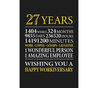 27th Year Work Anniversary: Employee Appreciation Gift for Job Milestone of 27 Years of Service