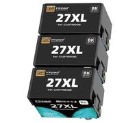 27XL 3 Cartouche d'encre Noire Compatible pour Epson 27 XL pour Workforce WF-3620 WF-7720 WF-7610 WF-3640 WF-7620 WF-7715 WF-7210 WF-7110 WF-7710