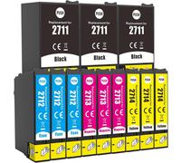 27Xl Multipack Lot De 12 Cartouches D'Encre Compatibles Avec Epson 27 Xl Workforce Wf-3620 Wf-3640 Wf-7110 Wf-7210 Wf-7610 Wf-7620 Wf-7710 Wf-7715 Wf-7720[ENC942643]