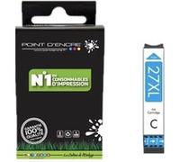 27XL - Réveil - T2712 Cyan - Grande capacité Marque Francaise POINT D'ENCRE pour Imprimantes compatibles Epson T2711 - T2712 - T2713 - T2714 1 X Cyan 1 100 pages1 X Cyan 1 100 pages G