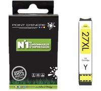 27XL - Réveil - T2714 Jaune - Grande capacité Marque Francaise POINT D'ENCRE pour Imprimantes compatibles Epson T2711-T2712-T2713-T2714 1 X Cyan 1 100 pages G