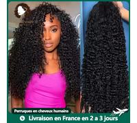 28 30 Pouces Perruques Cheveux Humains 13X4 HD Dentelle Frontale Birmane frisée brésiliens Cheveux Humains Perruques 210 Densité Pour Les Femmes 13x4 Lace Frontal Wigs Livraison 3 Jours France Pré Cou