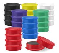 28 Aimants Ronds Colorés, 30 x 8 mm Aimants Puissants, Aimants pour Tableau Blanc, Frigo Aimant, Adaptés Aux Tableaux Blancs, Tableaux D'affichage, Réfrigérateurs