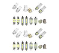 28 ampoules LED blanches pour éclairage intérieur de voiture : plafonnier, coffre, liseuse de carte et lampe de plaque d'immatriculation