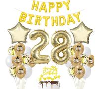 28 ans Anniversaire Femme Déco Ballon 28 ans Anniversaire Décoration Or 28 ans Fête Décoration Champagne Or 28 Anniversaire ballon Homme Femme Décoration Anniversaire 28 ans Ballon 28 ans Or
