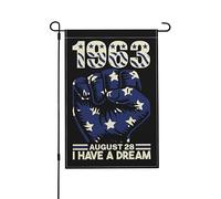 28 Août 1963 J'Ai Un Rêve Bannière Avec Œillets Drapeau De Jardin Double Face Drapeau De Cour Pour Fêtes Toutes Les Saisons Dortoirs 30X45cm