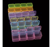 28 Boîtes À Ongles Perceuse Plastique Vide Boîte De Rangement Nail Art Équipement Outils Affichage Boîte De Rangement Case Support Organisateur