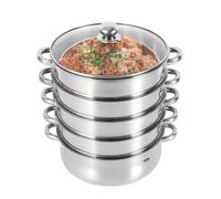 28 cm Diamètre Pot à vapeur en acier inoxydable à 5 couches grand Cuiseur vapeur cuisine domestique / commerciale CUIT VAPEUR