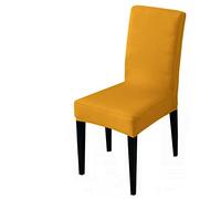 28 couleurs pour le choix housse de chaise de taille universelle pas cher grande élasticité protecteur de siège housse de siège housses de chaise pour salon d'hôtel, moutarde, taille universelle