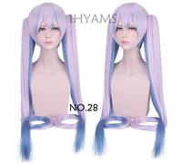 28 couleurs Vocaloid Hatsune Miku perruque noir Rock Shooter Senbon Zakura Cosplay perruque longue synthétique cheveux puce queues de cheval + perruque casquette Vocaloid numéro 28
