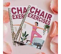 28-Day Chair Yoga Guide Book for Beginners, 60 Workouts for Weight Loss & Flexibility, Spiral Bound Senior Exercise Book,5.5x8.3 Inch,Pink