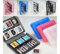 28-en-1 Étui de rangement compact pour cartes de jeu 3DS, convient pour New 3DS, XL, DSi, DS, etc. - Boîte de rangement en matériau ABS durable pour cartouches de jeu, New 2DS, New 2DS XL Blanc,rose,b